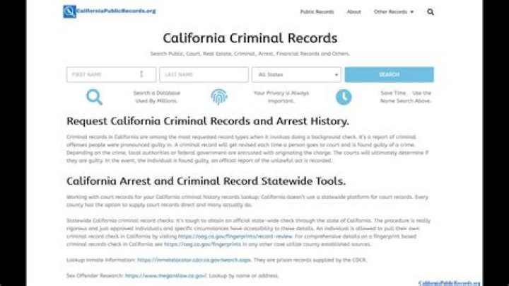 Are California criminal records public?