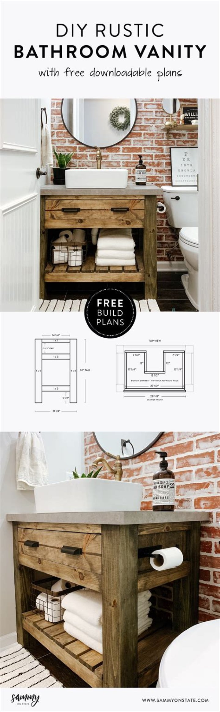 Are there any homemade bathroom vanity plans you can DIY?