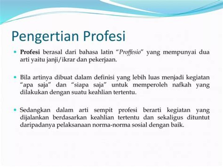 Bagaimana Definisi etika profesi?