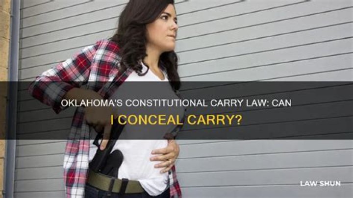 Can a non resident constitutional carry in Oklahoma?