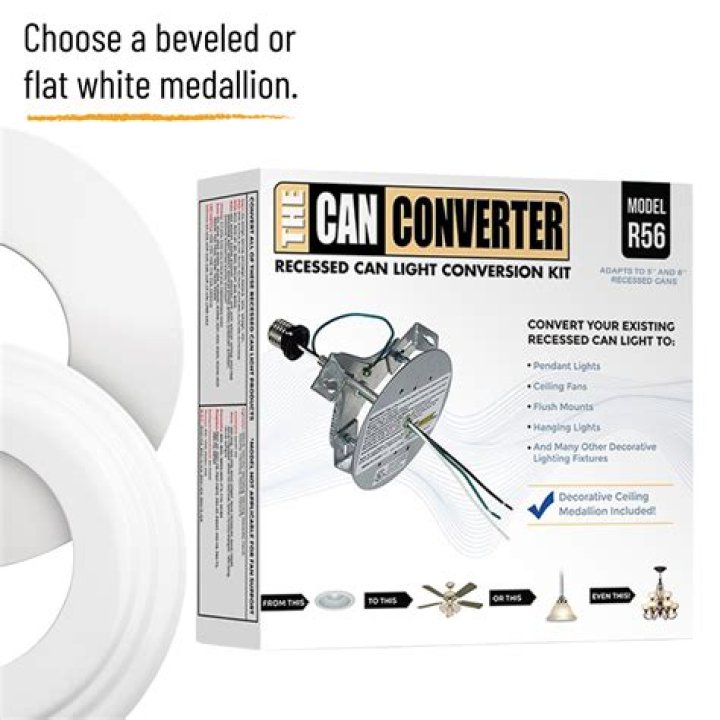 Can you convert a can light to a ceiling fan?