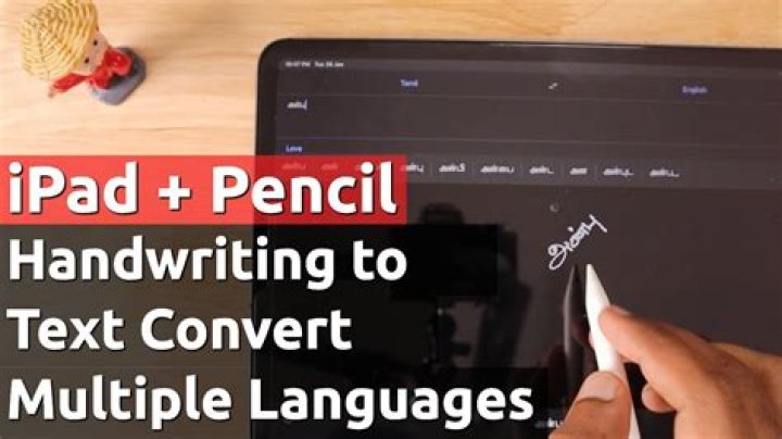 Can you convert Apple pencil writing to text?