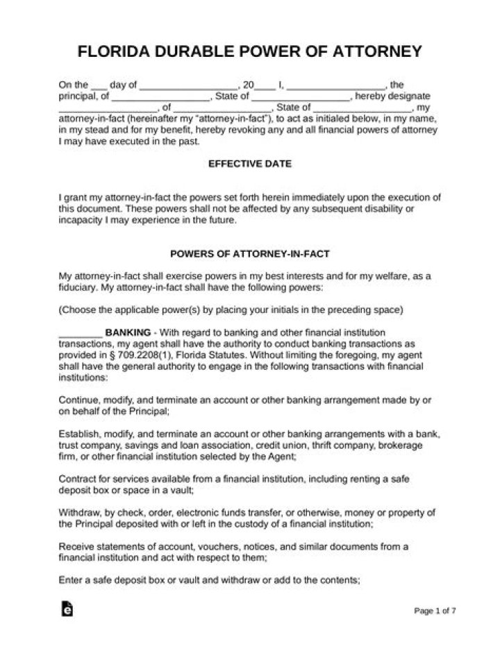 Can you do your own power of attorney in Florida?