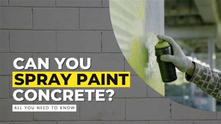 Can you spray concrete with spray paint?