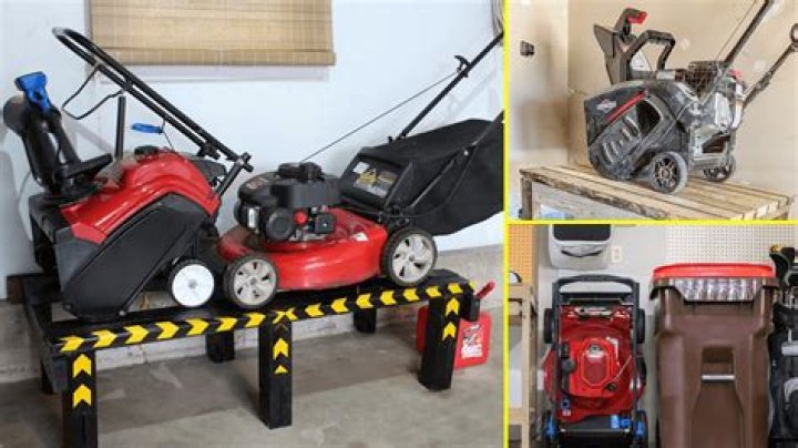 Can you store lawn mower upright?