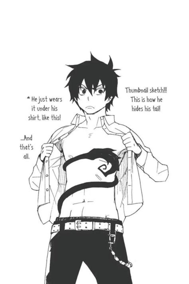 Does Rin hide his tail?