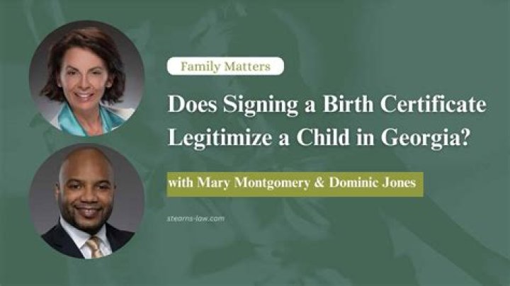 Does signing birth certificate give father rights in Georgia?