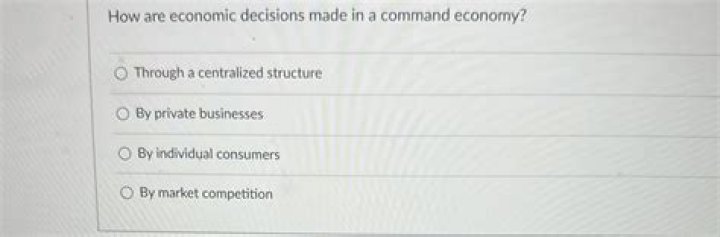 How are economic decisions made in a command economy?