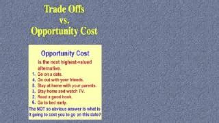 How are trade offs and opportunity costs related quizlet?