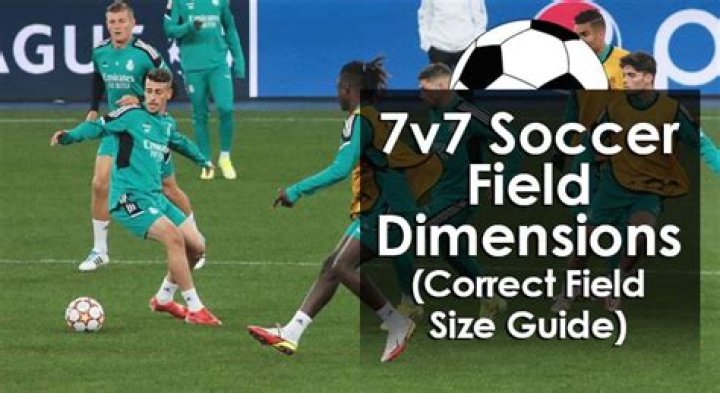 How big should a 7v7 soccer field be?