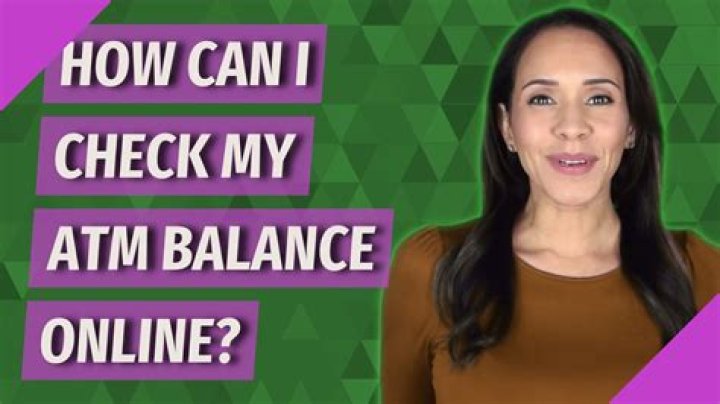How can I check my ATM balance online?
