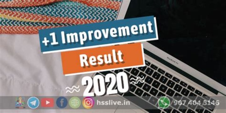 How can I check my plus one improvement Result 2020?