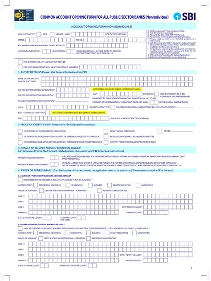 How can I get SBI account opening form?