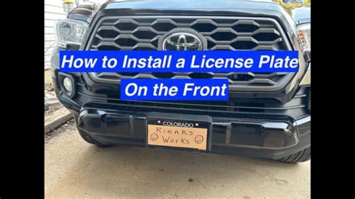 How can I hide my front license plate?