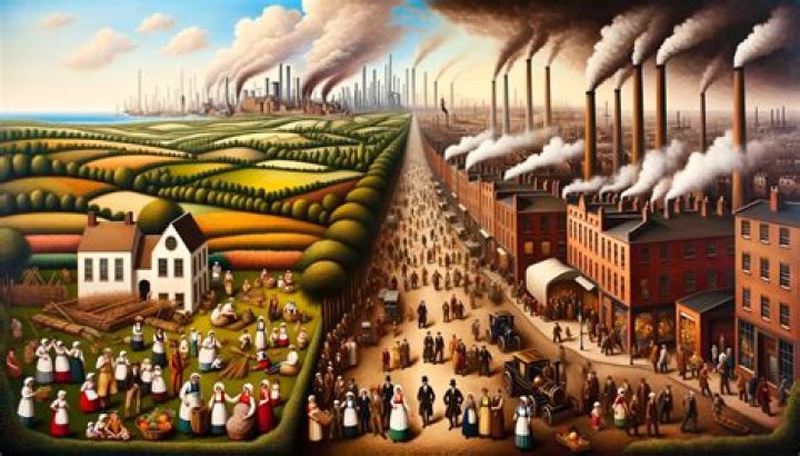 How did industrialization change the labor market?