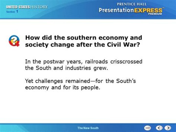 How did the Civil War affect the economy of the South?