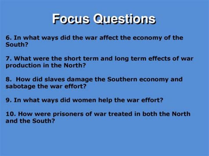 How did the war affect the economies of both North and South?