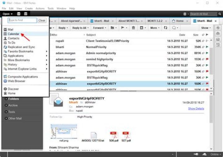 How do I change the Calendar view in Lotus Notes?