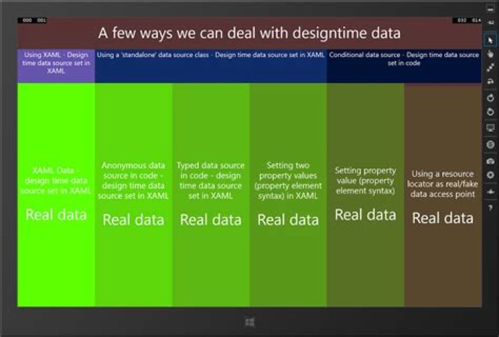 How do I create design-time data in XAML applications?