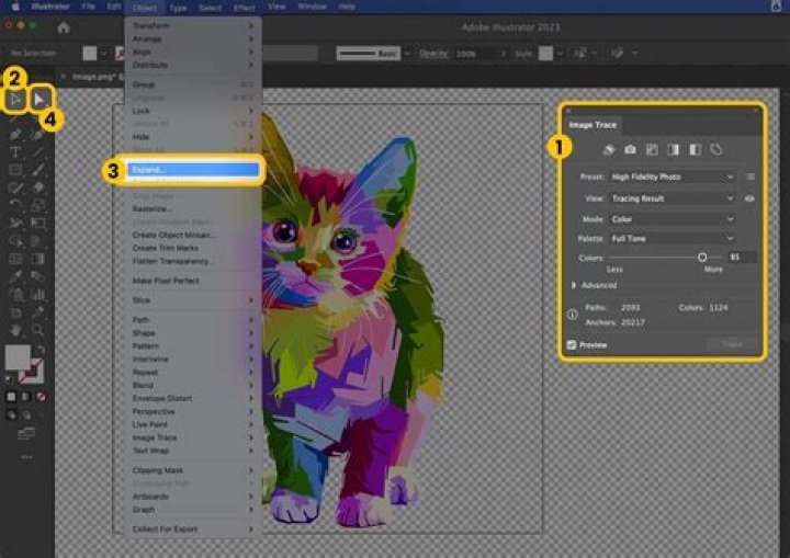 How do I crop out a white background in Illustrator?