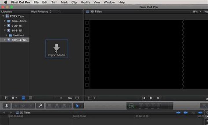 How do I delete media in Final Cut Pro?