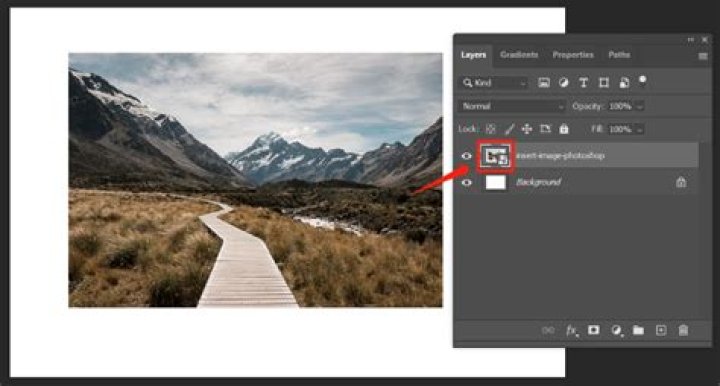 How do I drag and drop an image into Photoshop?