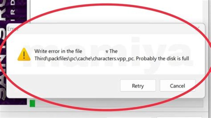 How do I fix a file write error?