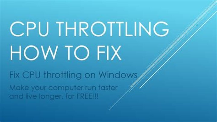How do I fix CPU throttling?