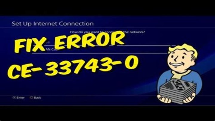 How do I fix error CE-33743-0 on PS4?