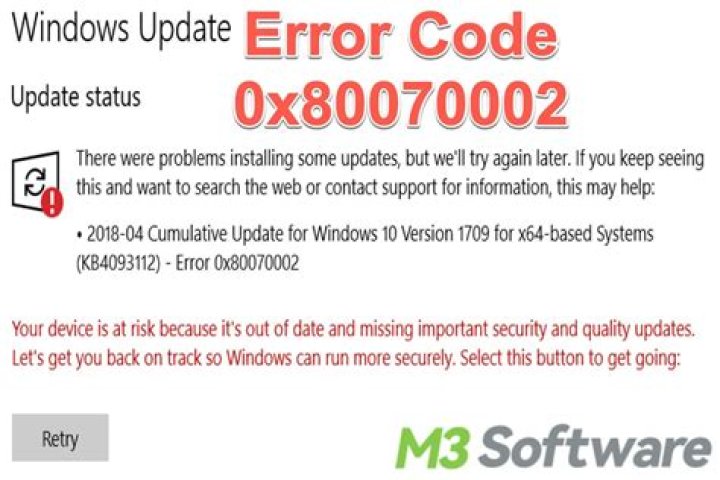 How do I fix error code 80070002?