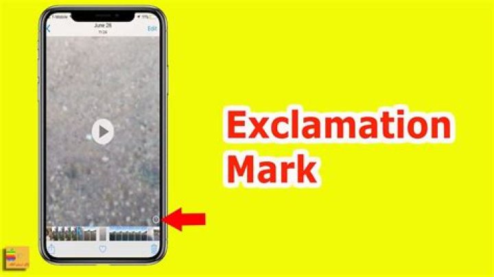 How do I fix the exclamation mark on my iPhone videos?