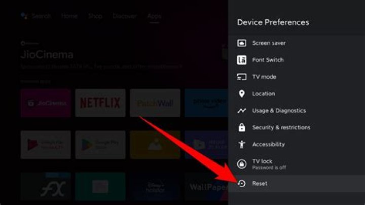 How do I force reset my Android TV?