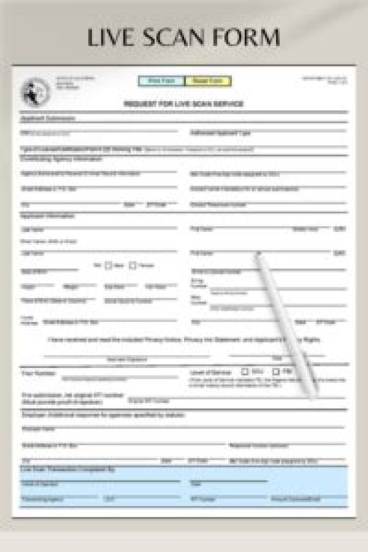 How do I get a Live Scan form?