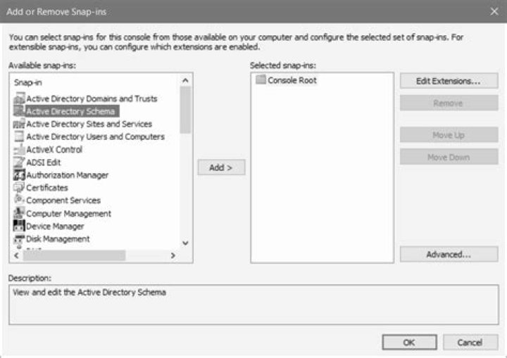 How do I get Active Directory Schema snap-in?