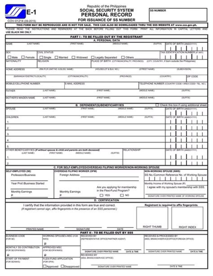 How do I get an E1 form online?