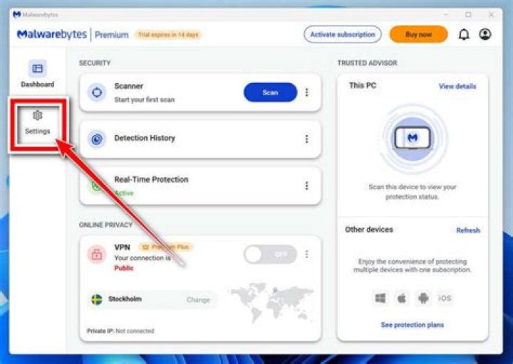 How do I get Malwarebytes free trial?