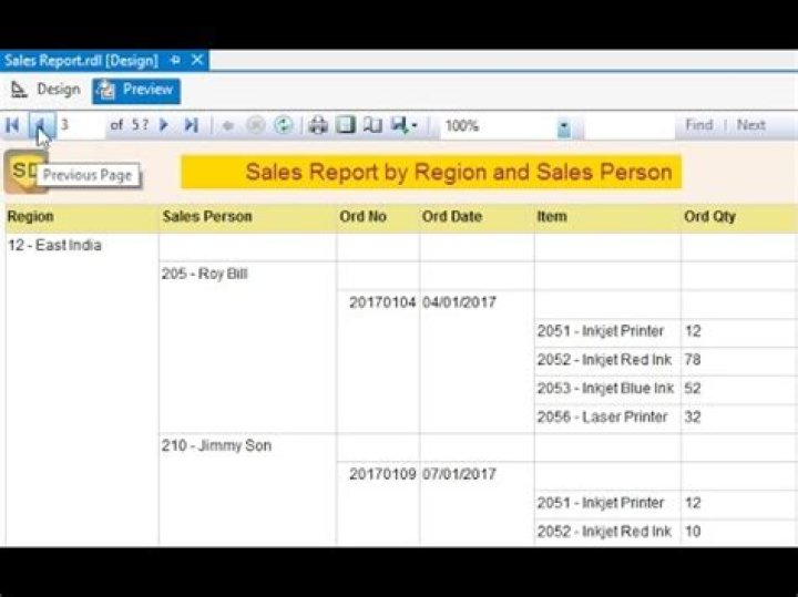 How do I insert a page break in SSRS report?