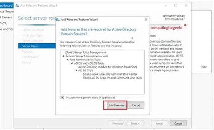 How do I install Active Directory on Windows Server?