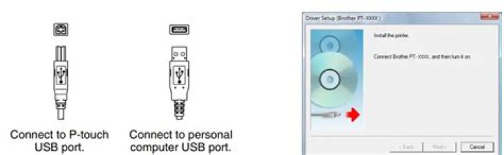 How do I install my p-touch printer driver?