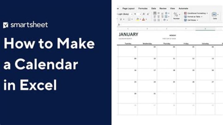 How do I make a calendar chart in Excel?