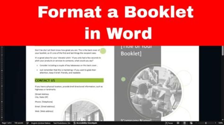 How do I make an information booklet in Word?