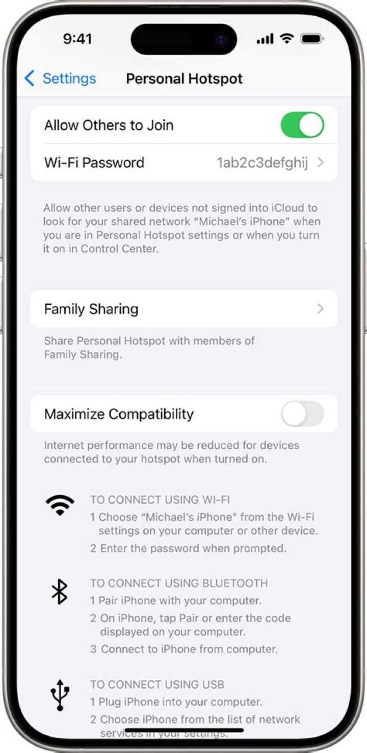 How do I make my iPhone 6 plus a hotspot?