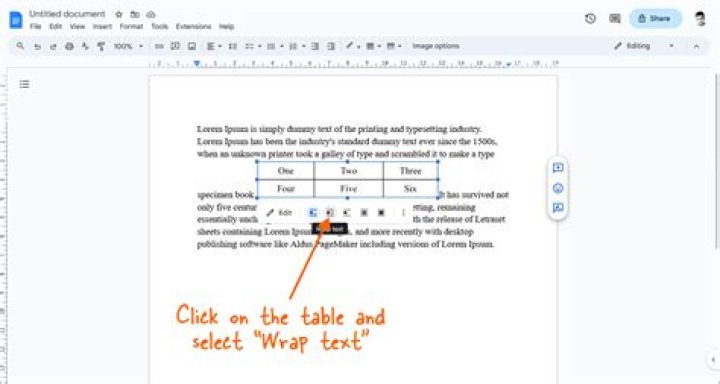 How do I put text in the middle of a table in HTML?