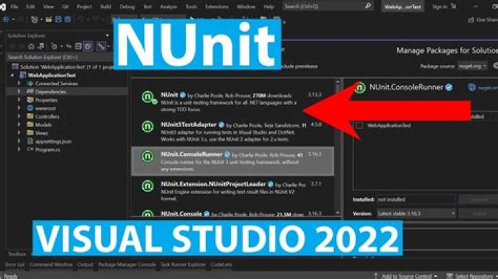 How do I run NUnit tests in Visual Studio?