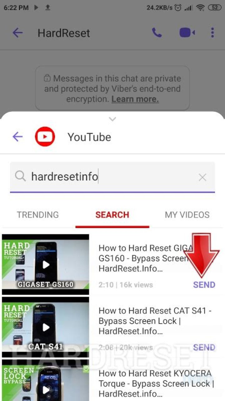 How do I send video on Viber?