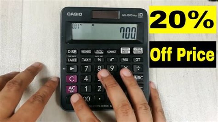 How do I take 20% off an amount?