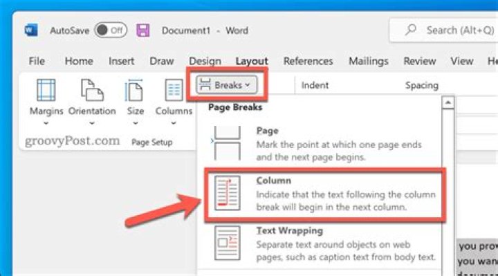 How do I unsplit a page in Word?