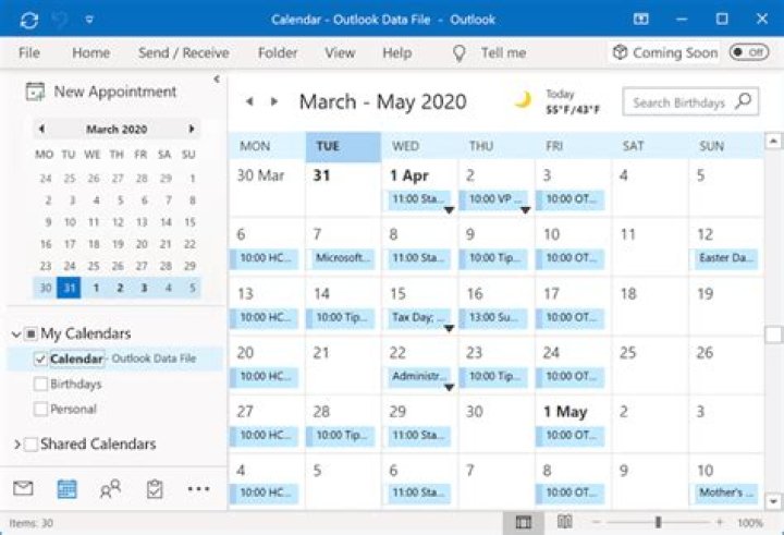 How do I use Outlook online calendar?