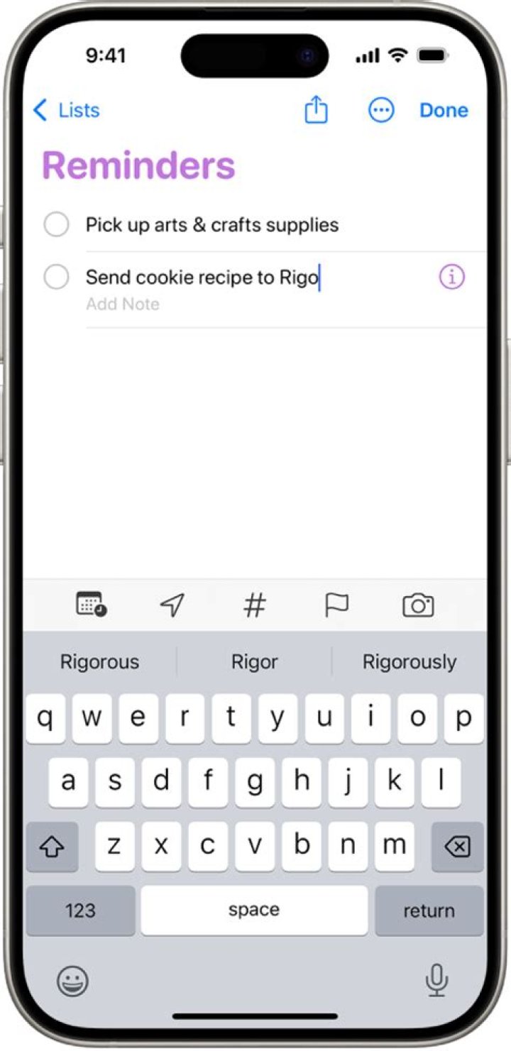 How do I use the Reminders app on my iPhone?