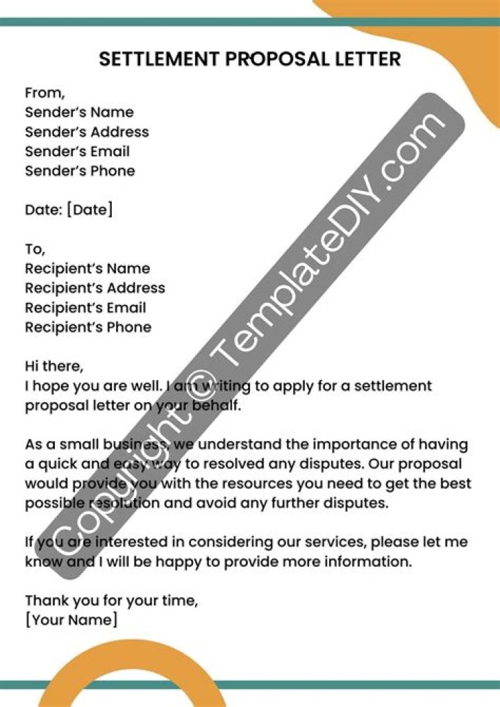 How do I write a divorce settlement proposal?